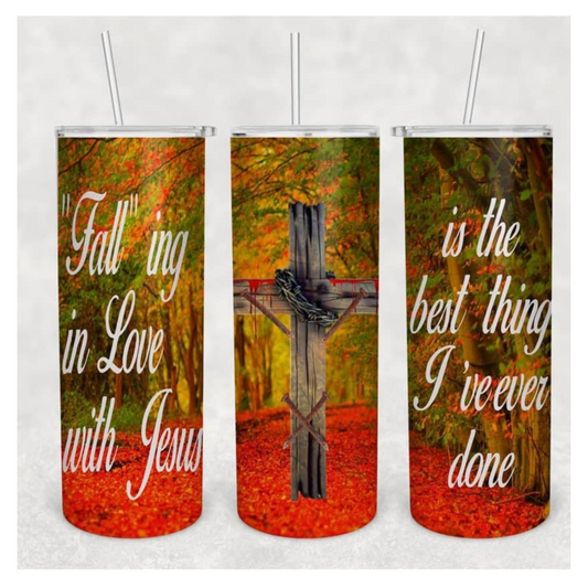 Fall In Love With Jesus Tumbler